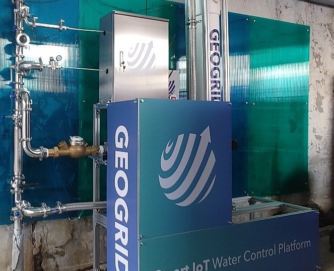 GEOGRID system installed in an apartment building utility room